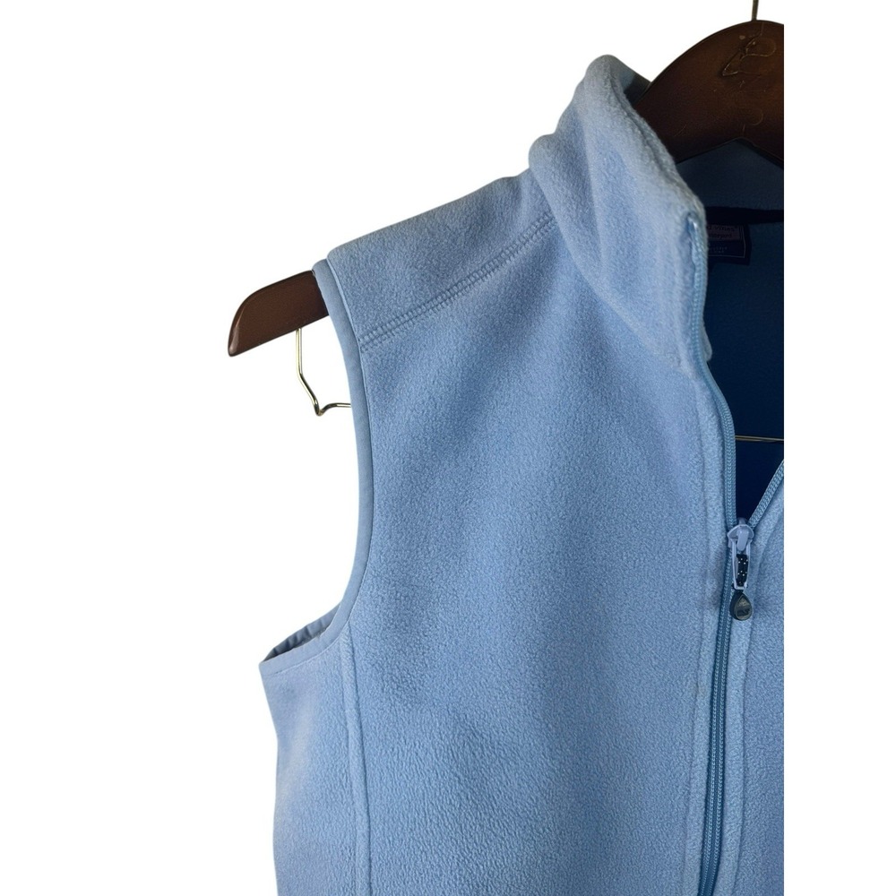 Vineyard Vines Fleece Zip Vest Women's Sz Medium Light Blue Kiawah Island - Picture 3 of 5